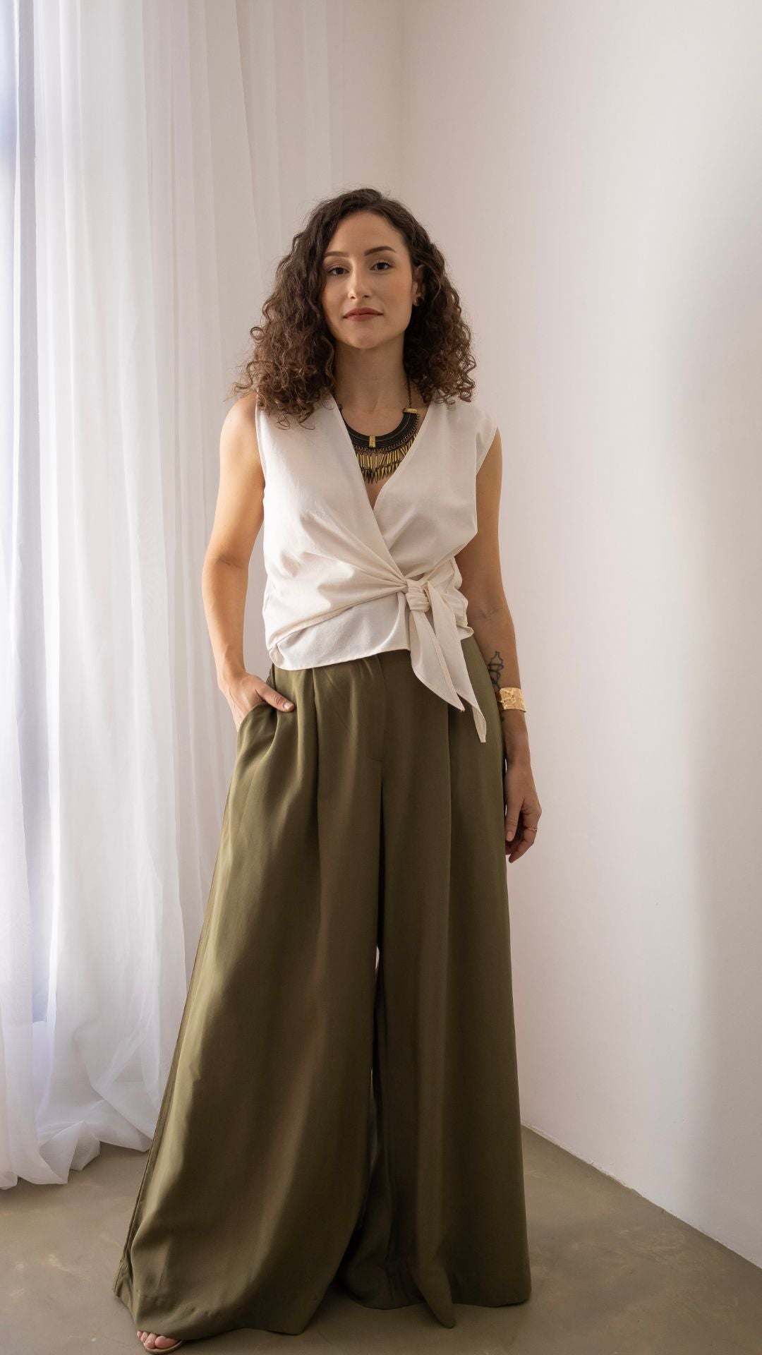 CALÇA PANTALONA - VERDE MILITAR - Evolve Ecobrand