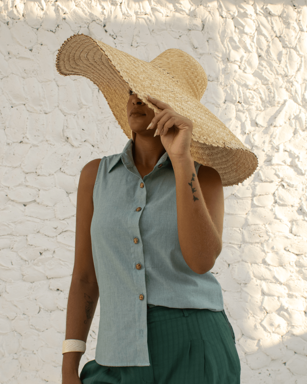 CAMISA NÁUTICA - LISTRA VERMELHA - Evolve Ecobrand