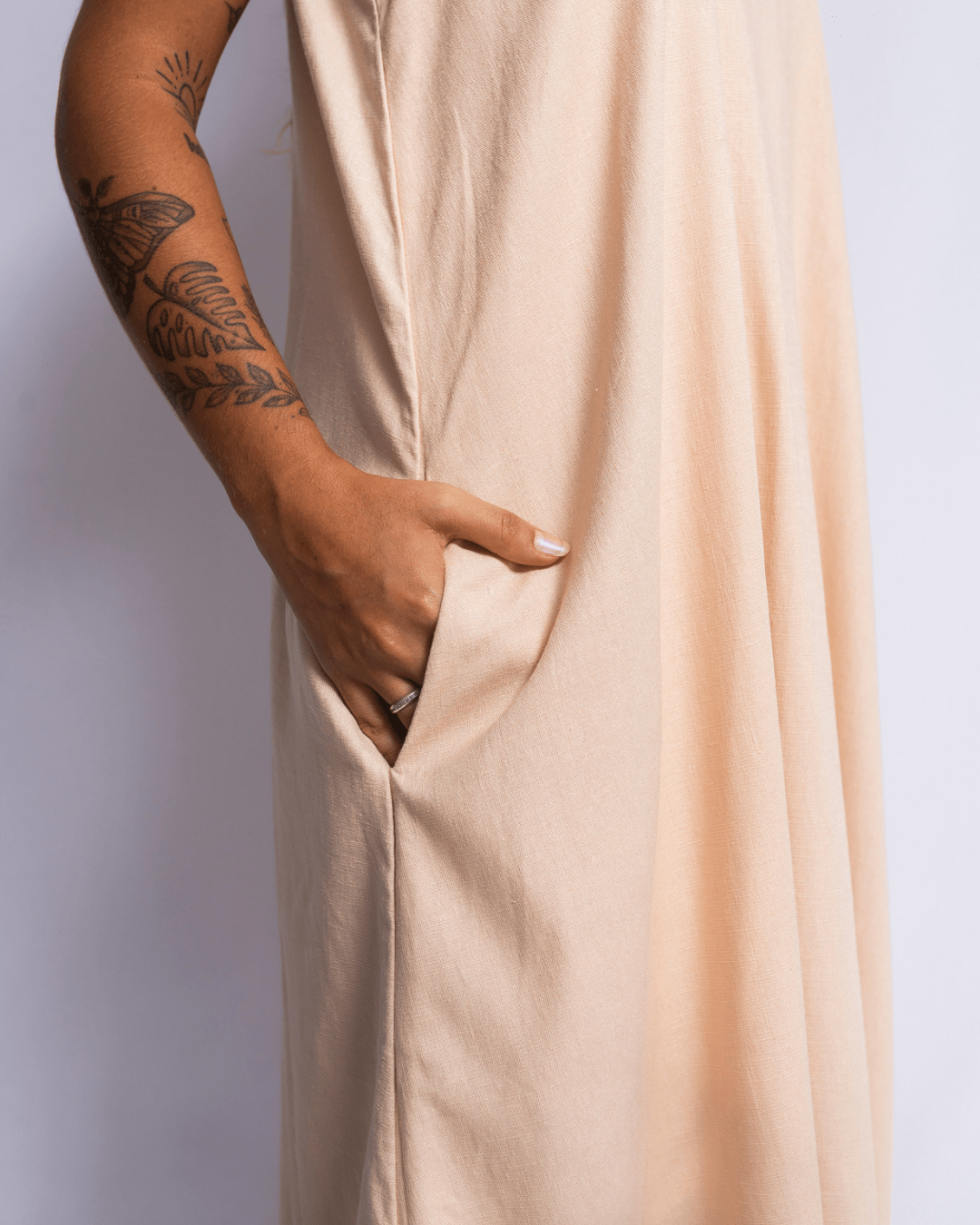 VESTIDO ODETE - AREIA - Evolve Ecobrand