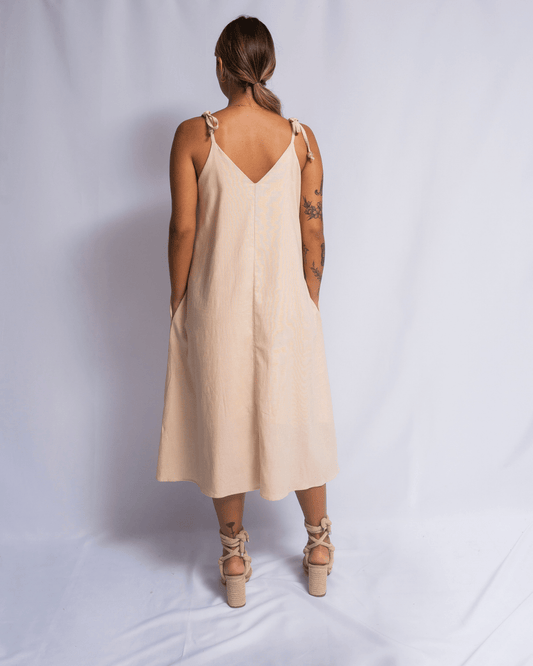 VESTIDO ODETE - AREIA - Evolve Ecobrand