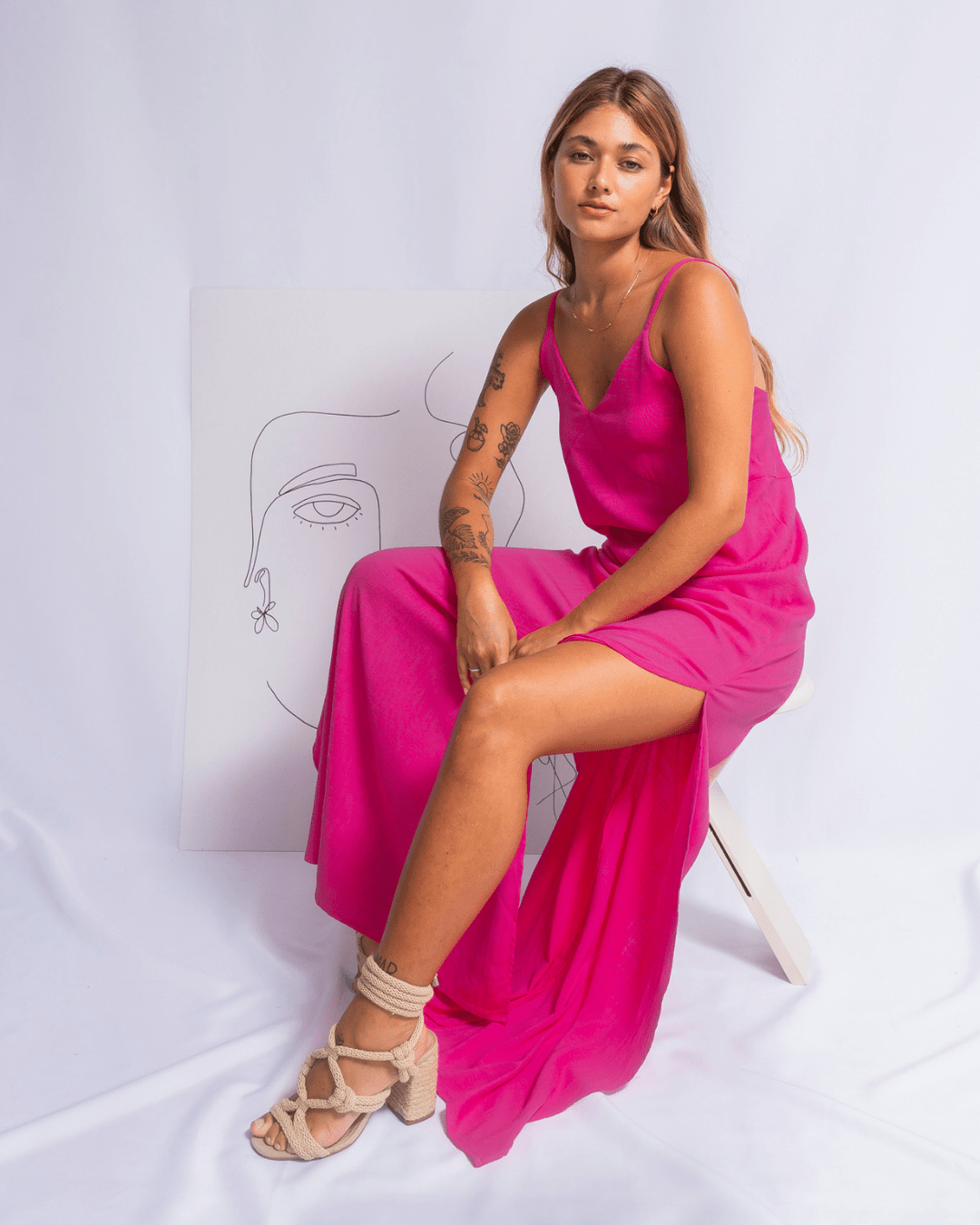 VESTIDO REGINA - PINK - Evolve Ecobrand