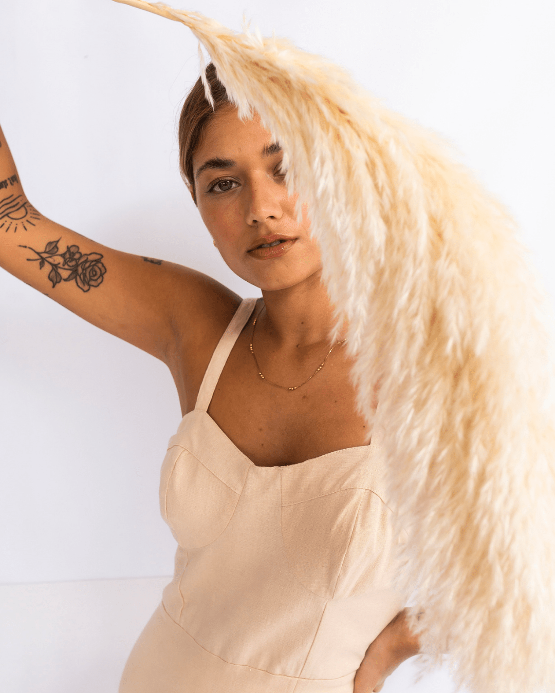 VESTIDO TINA - AREIA - Evolve Ecobrand