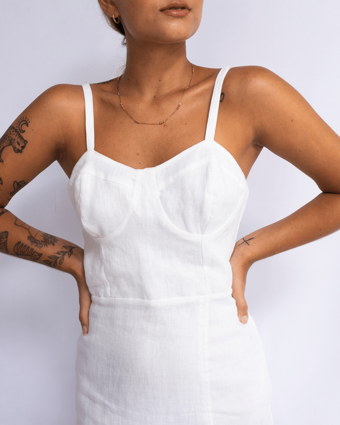 VESTIDO TINA - OFF WHITE - Evolve Ecobrand