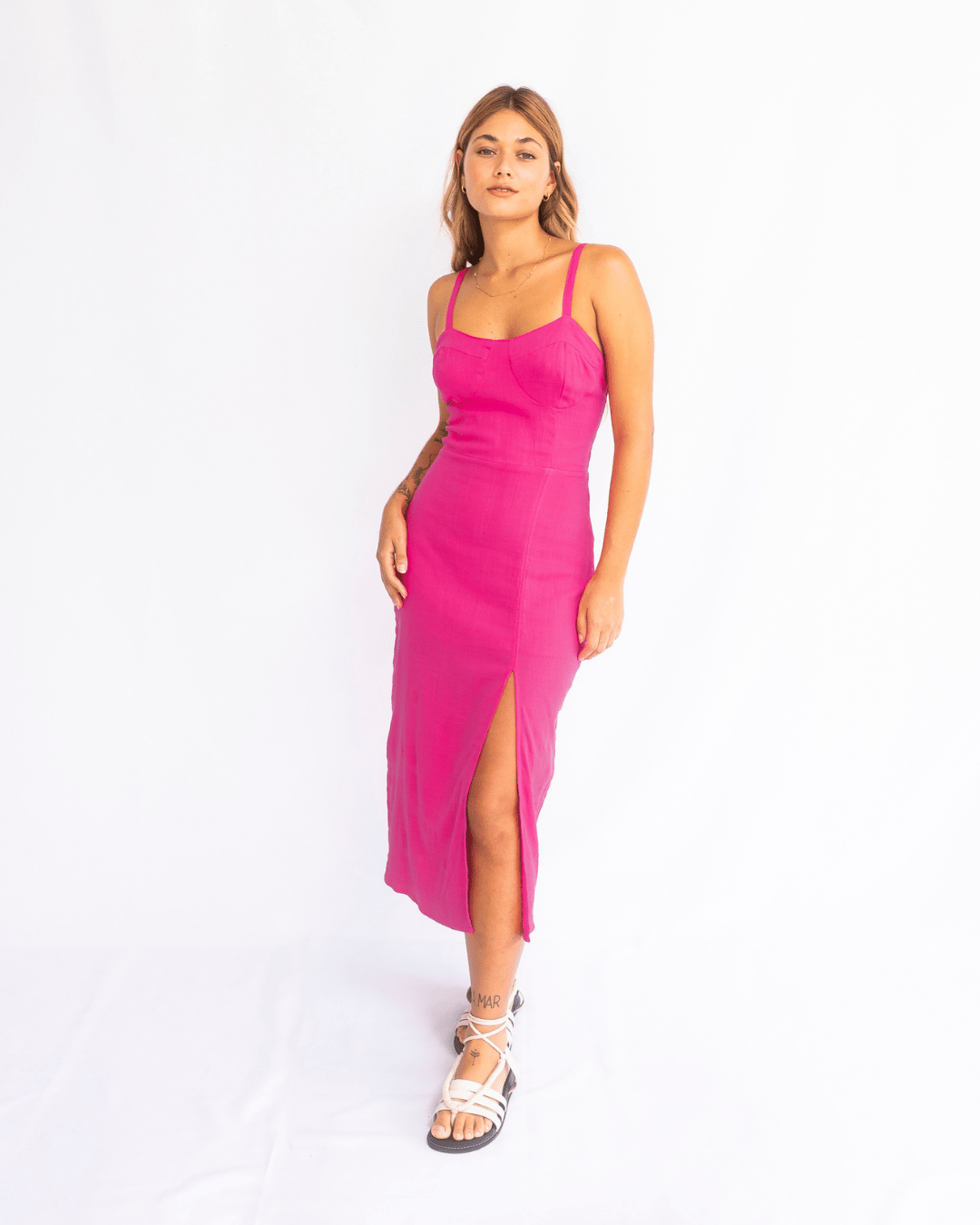 VESTIDO TINA - PINK - Evolve Ecobrand