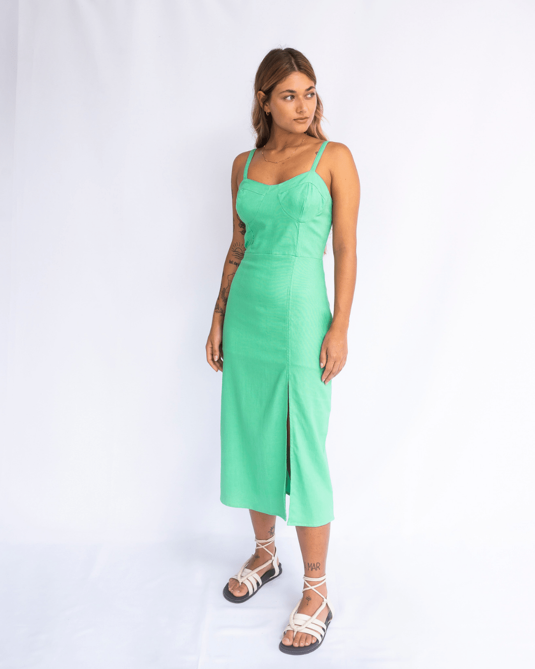 VESTIDO TINA - VERDE - Evolve Ecobrand