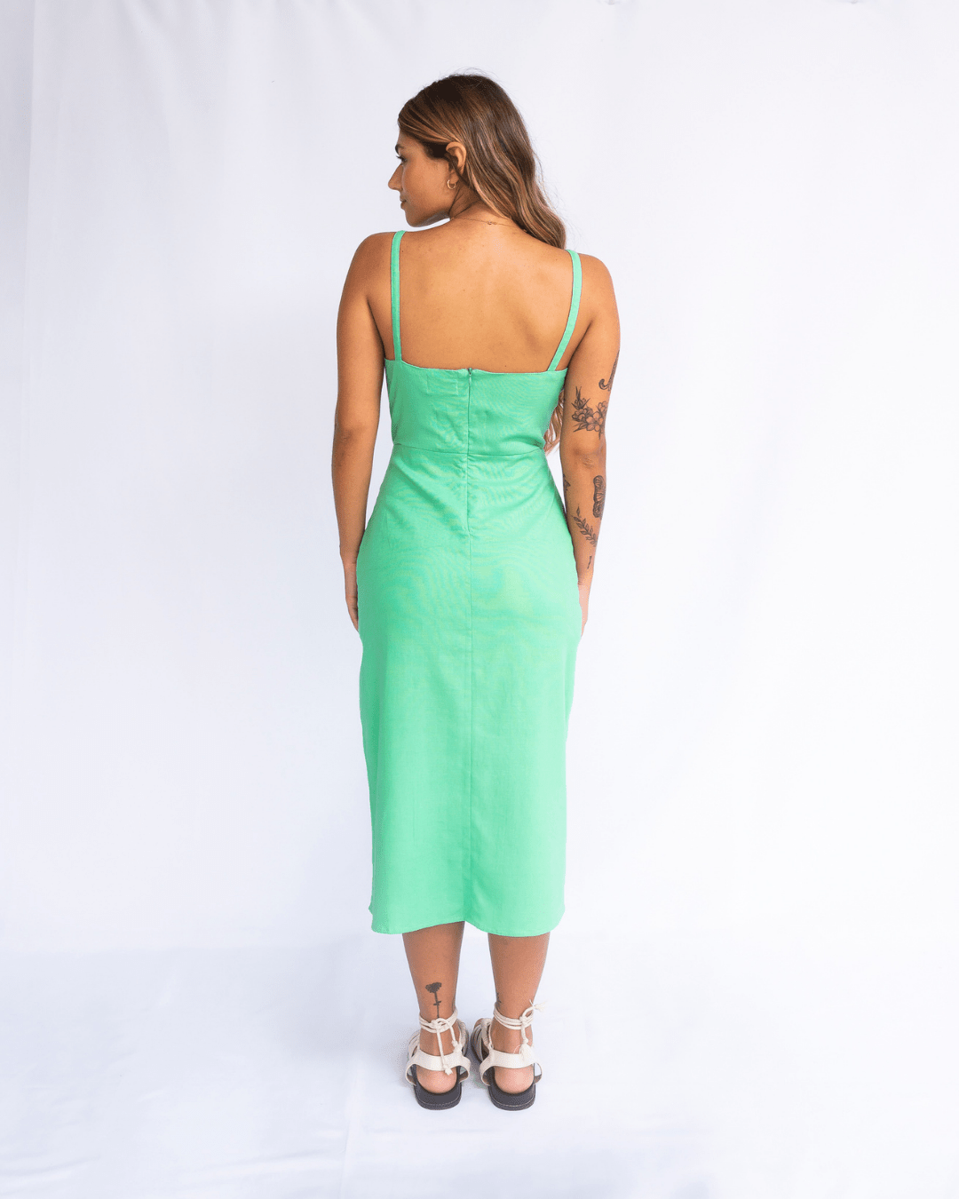 VESTIDO TINA - VERDE - Evolve Ecobrand